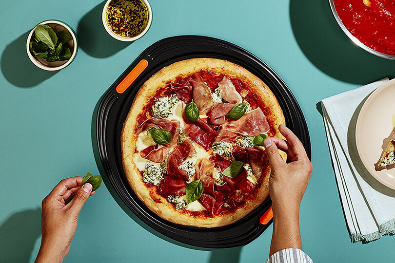 Heavy Gauge Metal Round Pizza Pan | Le Creuset